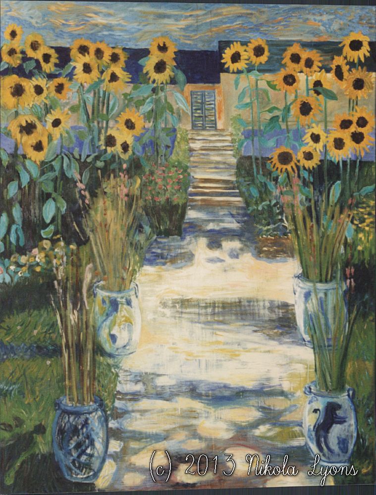 Nikola Lyons: Path With Sunflowers_II